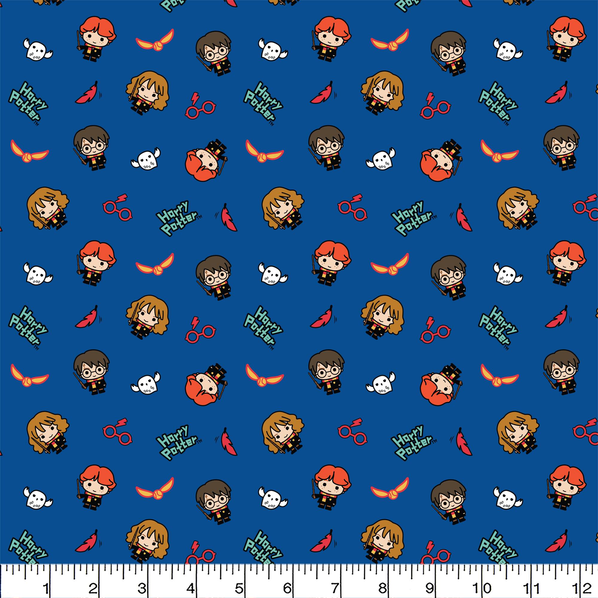 Harry Potter™ Kawaii Trio Toss Cotton Fabric